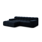 Hawaii 2-Sitzer Ecksofa, Linke Seite, aus Samt in Marineblau (Magic Velvet 2211), 240x160 cm von Cosmopolitan Design – Bild 4