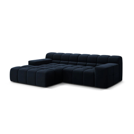 Hawaii 2-Sitzer Ecksofa, Linke Seite, aus Samt in Marineblau (Magic Velvet 2211), 240x160 cm von Cosmopolitan Design – Bild 4