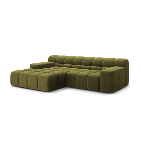 Hawaii 2-Sitzer Ecksofa, Linke Seite, aus Samt in Pistazie (Magic Velvet 2294), 240x160 cm von Cosmopolitan Design – Bild 4