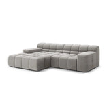 Hawaii 2-Sitzer Ecksofa, Linke Seite, aus Samt in Silber (Magic Velvet 2218), 240x160 cm von Cosmopolitan Design – Bild 4