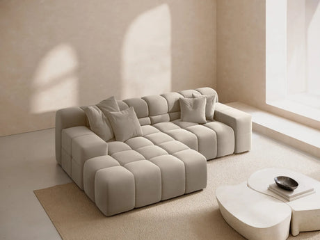 Hawaii 2-Sitzer Ecksofa, Linke Seite, aus Samt oder Strukturstoff, 240x160 cm von Cosmopolitan Design – Bild 2