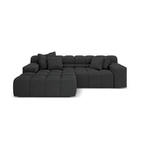 Hawaii 2-Sitzer Ecksofa, Linke Seite, aus Strukturierter Stoff in Anthrazit (Moly 97), 240x160 cm von Cosmopolitan Design – Bild 1