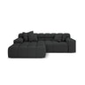 Hawaii 2-Sitzer Ecksofa, Linke Seite, aus Strukturierter Stoff in Anthrazit (Moly 97), 240x160 cm von Cosmopolitan Design – Bild 1