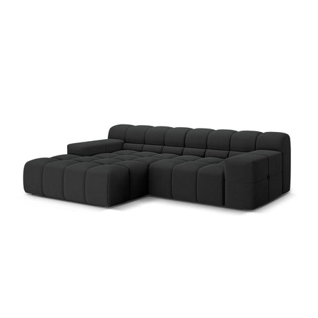 Hawaii 2-Sitzer Ecksofa, Linke Seite, aus Strukturierter Stoff in Anthrazit (Moly 97), 240x160 cm von Cosmopolitan Design – Bild 4