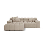 Hawaii 2-Sitzer Ecksofa, Linke Seite, aus Strukturierter Stoff in Cappuccino (Moly 11), 240x160 cm von Cosmopolitan Design – Bild 1