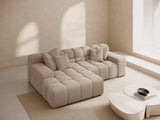 Hawaii 2-Sitzer Ecksofa, Linke Seite, aus Strukturierter Stoff in Cappuccino (Moly 11), 240x160 cm von Cosmopolitan Design – Bild 2