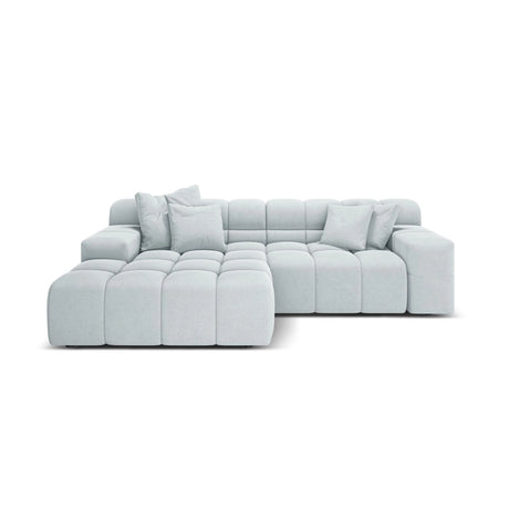 Hawaii 2-Sitzer Ecksofa, Linke Seite, aus Strukturierter Stoff in Hellgrau (Moly 70), 240x160 cm von Cosmopolitan Design – Bild 1