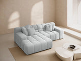 Hawaii 2-Sitzer Ecksofa, Linke Seite, aus Strukturierter Stoff in Hellgrau (Moly 70), 240x160 cm von Cosmopolitan Design – Bild 2