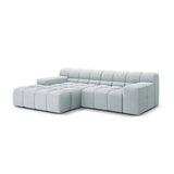 Hawaii 2-Sitzer Ecksofa, Linke Seite, aus Strukturierter Stoff in Hellgrau (Moly 70), 240x160 cm von Cosmopolitan Design – Bild 4