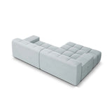 Hawaii 2-Sitzer Ecksofa, Linke Seite, aus Strukturierter Stoff in Hellgrau (Moly 70), 240x160 cm von Cosmopolitan Design – Bild 5