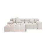 Hawaii 2-Sitzer Ecksofa, Linke Seite, aus Strukturierter Stoff in Leichtes Beige (Moly 02), 240x160 cm von Cosmopolitan Design – Bild 1