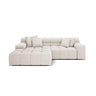 Hawaii 2-Sitzer Ecksofa, Linke Seite, aus Strukturierter Stoff in Leichtes Beige (Moly 02), 240x160 cm von Cosmopolitan Design – Bild 1