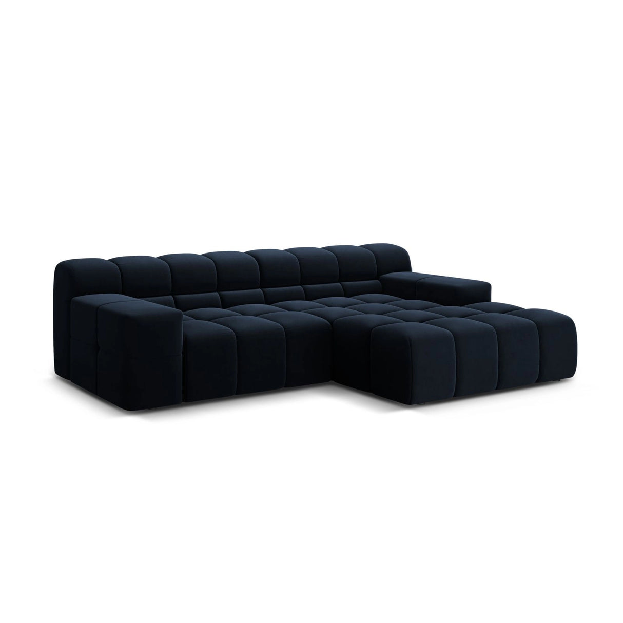 Hawaii 2-Sitzer Ecksofa, Rechte Seite, aus Samt in Marineblau (Magic Velvet 2211), 240x160 cm von Cosmopolitan Design – Bild 4