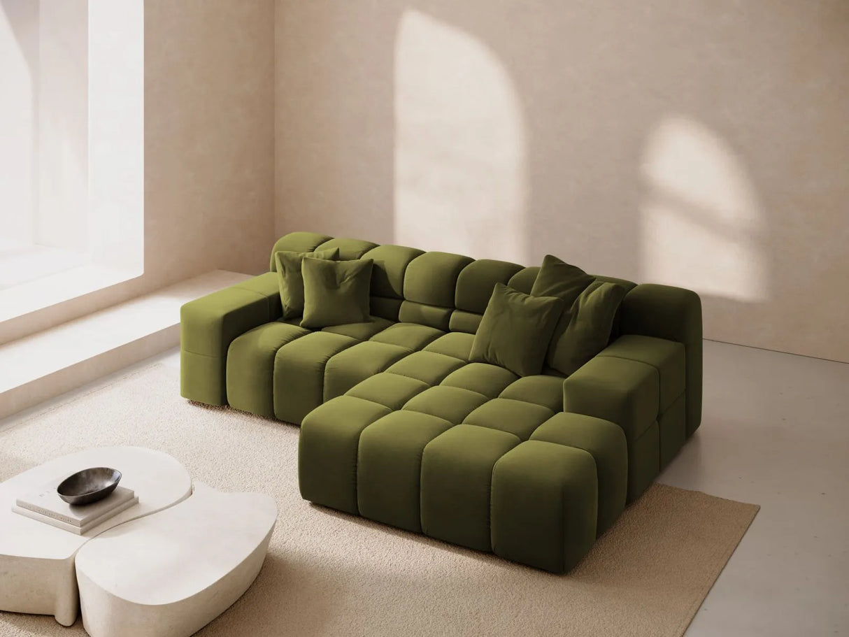 Hawaii 2-Sitzer Ecksofa, Rechte Seite, aus Samt in Pistazie (Magic Velvet 2294), 240x160 cm von Cosmopolitan Design – Bild 2
