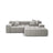 Hawaii 2-Sitzer Ecksofa, Rechte Seite, aus Samt in Silber (Magic Velvet 2218), 240x160 cm von Cosmopolitan Design – Bild 1