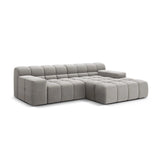 Hawaii 2-Sitzer Ecksofa, Rechte Seite, aus Samt in Silber (Magic Velvet 2218), 240x160 cm von Cosmopolitan Design – Bild 4