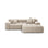 Hawaii 2-Sitzer Ecksofa, Rechte Seite, aus Samt oder Strukturstoff, 240x160 cm von Cosmopolitan Design – Bild 1