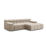 Hawaii 2-Sitzer Ecksofa, Rechte Seite, aus Samt oder Strukturstoff, 240x160 cm von Cosmopolitan Design – Bild 4