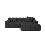 Hawaii 2-Sitzer Ecksofa, Rechte Seite, aus Strukturierter Stoff in Anthrazit (Moly 97), 240x160 cm von Cosmopolitan Design – Bild 1