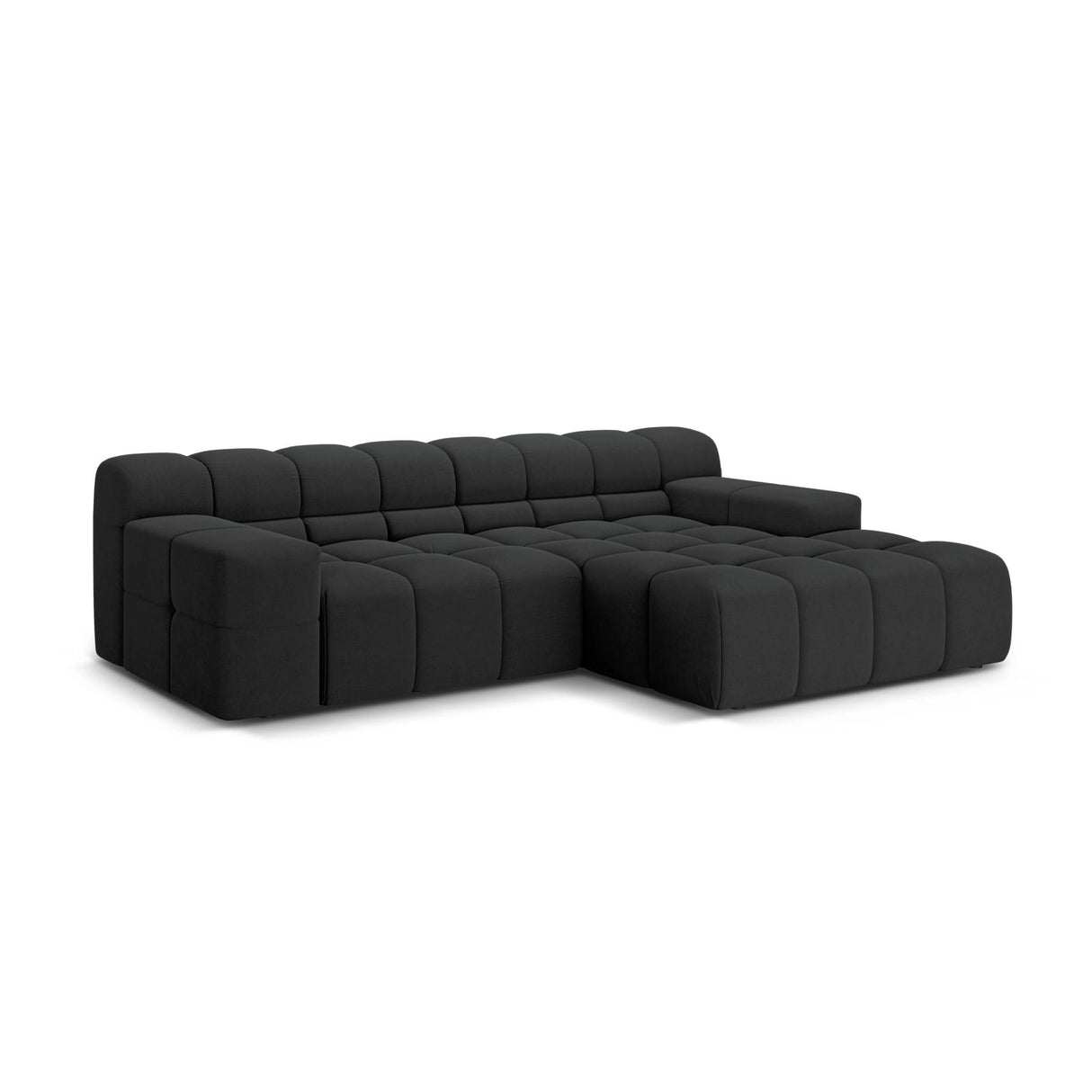 Hawaii 2-Sitzer Ecksofa, Rechte Seite, aus Strukturierter Stoff in Anthrazit (Moly 97), 240x160 cm von Cosmopolitan Design – Bild 4