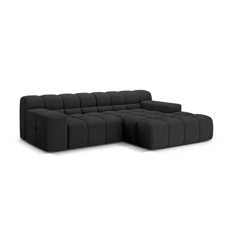 Hawaii 2-Sitzer Ecksofa, Rechte Seite, aus Strukturierter Stoff in Anthrazit (Moly 97), 240x160 cm von Cosmopolitan Design – Bild 4
