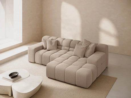 Hawaii 2-Sitzer Ecksofa, Rechte Seite, aus Strukturierter Stoff in Cappuccino (Moly 11), 240x160 cm von Cosmopolitan Design – Bild 2