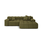 Hawaii 2-Sitzer Ecksofa, Rechte Seite, aus Strukturierter Stoff in Grün (Moly 38), 240x160 cm von Cosmopolitan Design – Bild 1