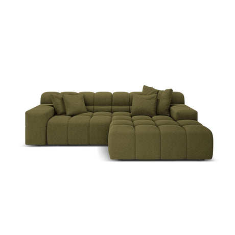 Hawaii 2-Sitzer Ecksofa, Rechte Seite, aus Strukturierter Stoff in Grün (Moly 38), 240x160 cm von Cosmopolitan Design – Bild 1