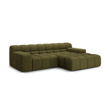 Hawaii 2-Sitzer Ecksofa, Rechte Seite, aus Strukturierter Stoff in Grün (Moly 38), 240x160 cm von Cosmopolitan Design – Bild 4