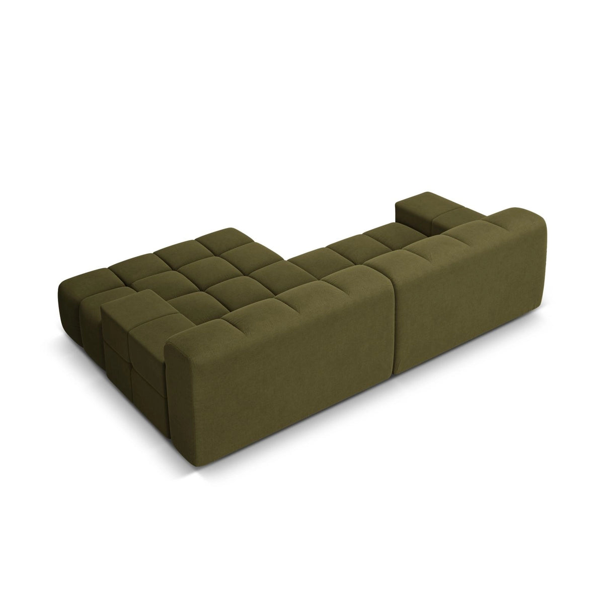 Hawaii 2-Sitzer Ecksofa, Rechte Seite, aus Strukturierter Stoff in Grün (Moly 38), 240x160 cm von Cosmopolitan Design – Bild 5