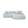 Hawaii 2-Sitzer Ecksofa, Rechte Seite, aus Strukturierter Stoff in Hellgrau (Moly 70), 240x160 cm von Cosmopolitan Design – Bild 1