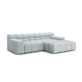 Hawaii 2-Sitzer Ecksofa, Rechte Seite, aus Strukturierter Stoff in Hellgrau (Moly 70), 240x160 cm von Cosmopolitan Design – Bild 4