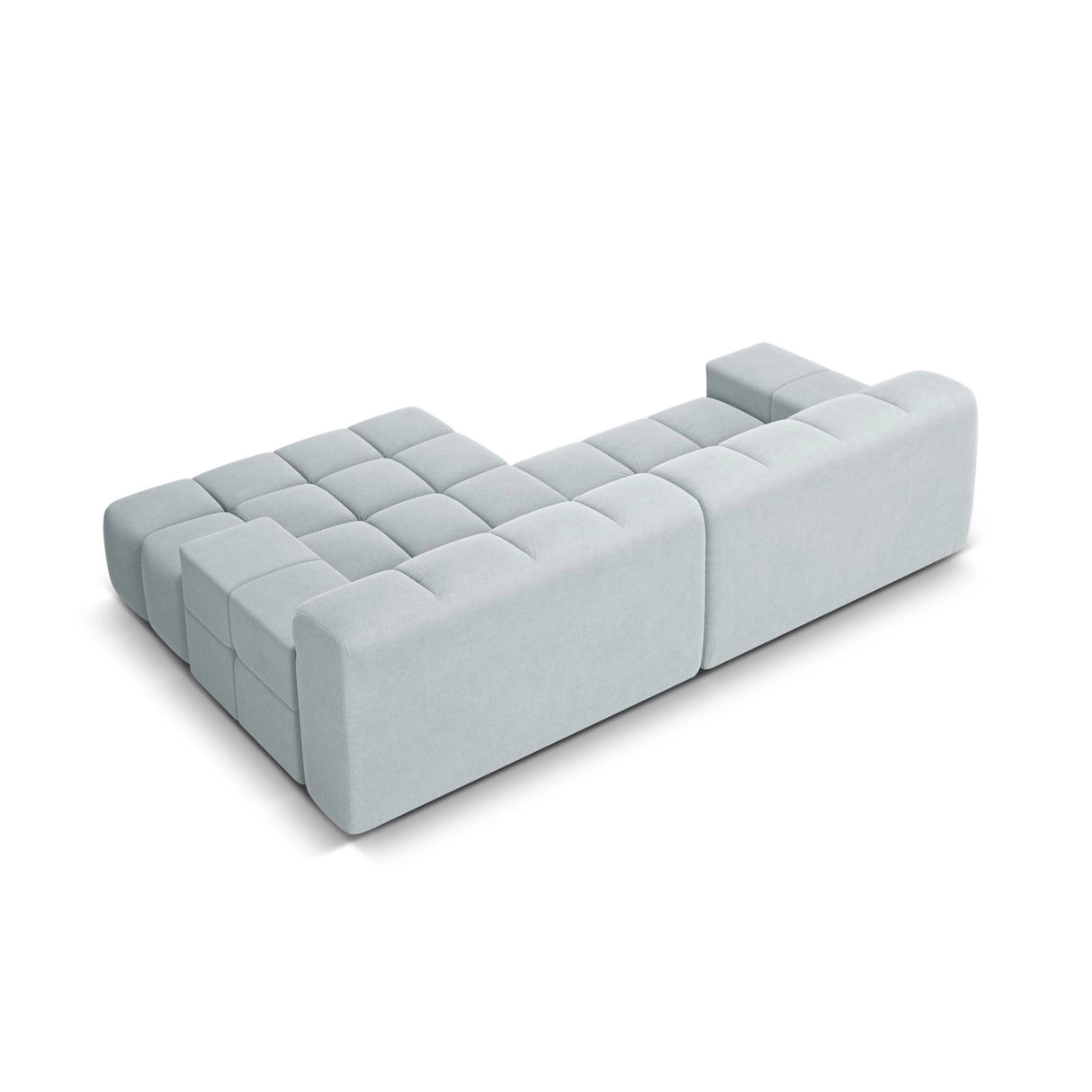 Hawaii 2-Sitzer Ecksofa, Rechte Seite, aus Strukturierter Stoff in Hellgrau (Moly 70), 240x160 cm von Cosmopolitan Design – Bild 5