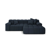 Hawaii 2-Sitzer Ecksofa, Rechte Seite, aus Strukturierter Stoff in Königsblau (Moly 79), 240x160 cm von Cosmopolitan Design – Bild 1