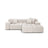 Hawaii 2-Sitzer Ecksofa, Rechte Seite, aus Strukturierter Stoff in Leichtes Beige (Moly 02), 240x160 cm von Cosmopolitan Design – Bild 1