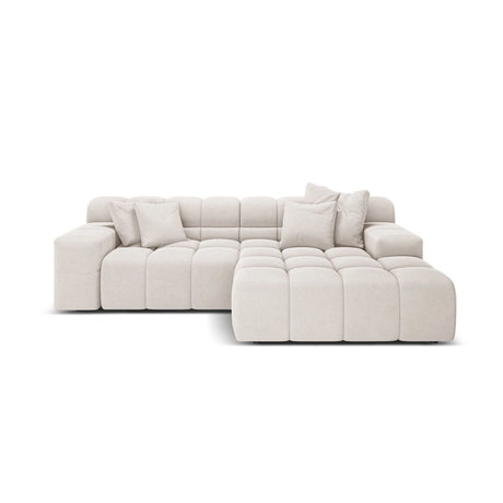 Hawaii 2-Sitzer Ecksofa, Rechte Seite, aus Strukturierter Stoff in Leichtes Beige (Moly 02), 240x160 cm von Cosmopolitan Design – Bild 1