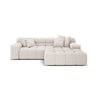 Hawaii 2-Sitzer Ecksofa, Rechte Seite, aus Strukturierter Stoff in Leichtes Beige (Moly 02), 240x160 cm von Cosmopolitan Design – Bild 1
