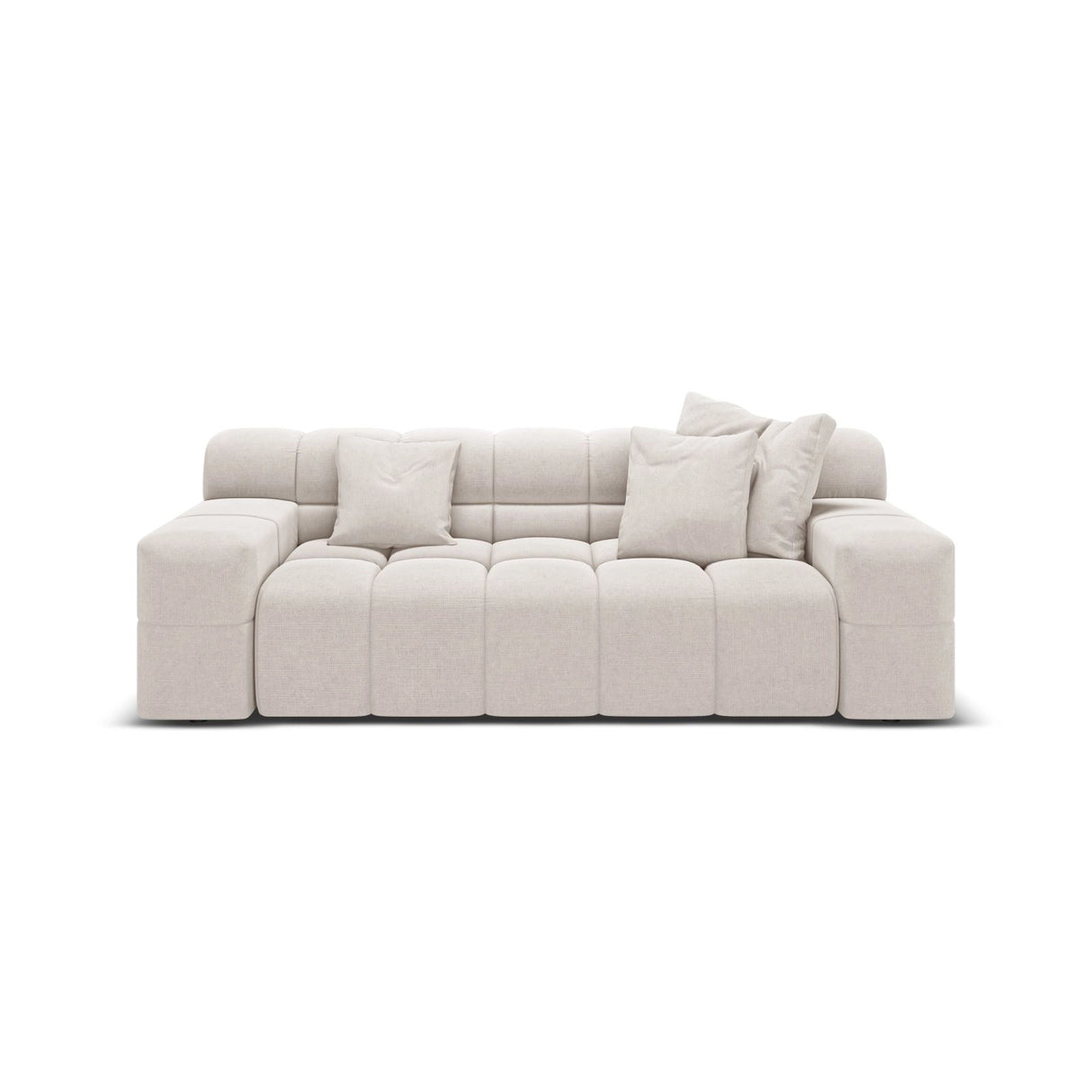 Hawaii 2-Sitzer Sofa aus Strukturierter Stoff in Hellbeige (Moly 02), 210x100x75 cm von Cosmopolitan Design – Bild 1
