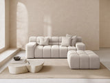 Hawaii 2-Sitzer Sofa aus Strukturierter Stoff in Hellbeige (Moly 02), 210x100x75 cm von Cosmopolitan Design – Bild 2