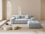 Hawaii 2-Sitzer Sofa aus Strukturierter Stoff in Hellgrau (Moly 70), 210x100x75 cm von Cosmopolitan Design – Bild 2