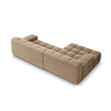 Hawaii 3-Sitzer Ecksofa, Linke Seite, aus Samt in Cappuccino (Magic Velvet 2284), 270x160x75 cm von Cosmopolitan Design – Bild 5