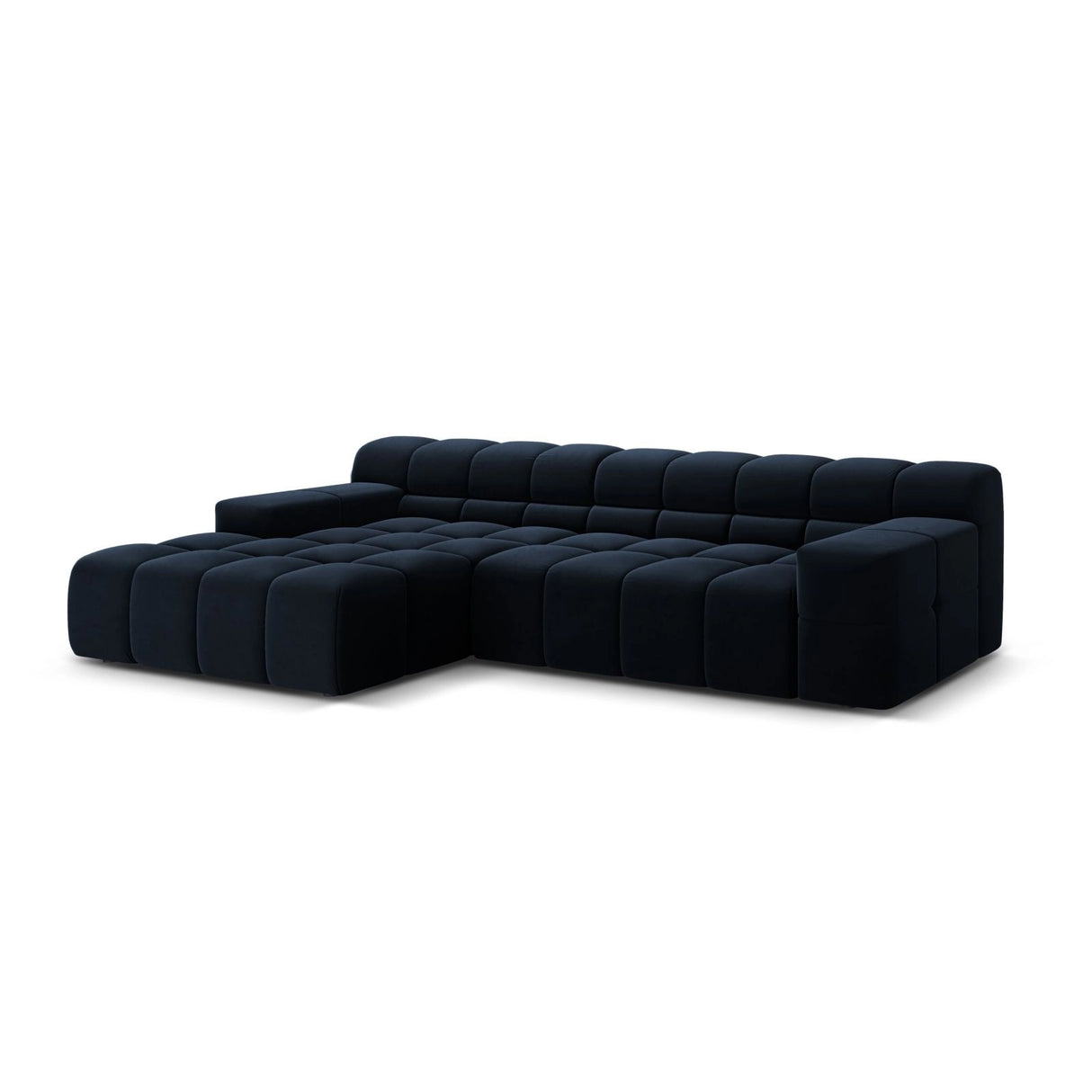Hawaii 3-Sitzer Ecksofa, Linke Seite, aus Samt in Marineblau (Magic Velvet 2211), 270x160x75 cm von Cosmopolitan Design – Bild 4