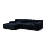Hawaii 3-Sitzer Ecksofa, Linke Seite, aus Samt in Marineblau (Magic Velvet 2211), 270x160x75 cm von Cosmopolitan Design – Bild 4
