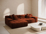 Hawaii 3-Sitzer Ecksofa, Linke Seite, aus Samt in Rotbraun (Magic Velvet 2285), 270x160x75 cm von Cosmopolitan Design – Bild 2