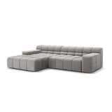 Hawaii 3-Sitzer Ecksofa, Linke Seite, aus Samt in Silber (Magic Velvet 2218), 270x160x75 cm von Cosmopolitan Design – Bild 4