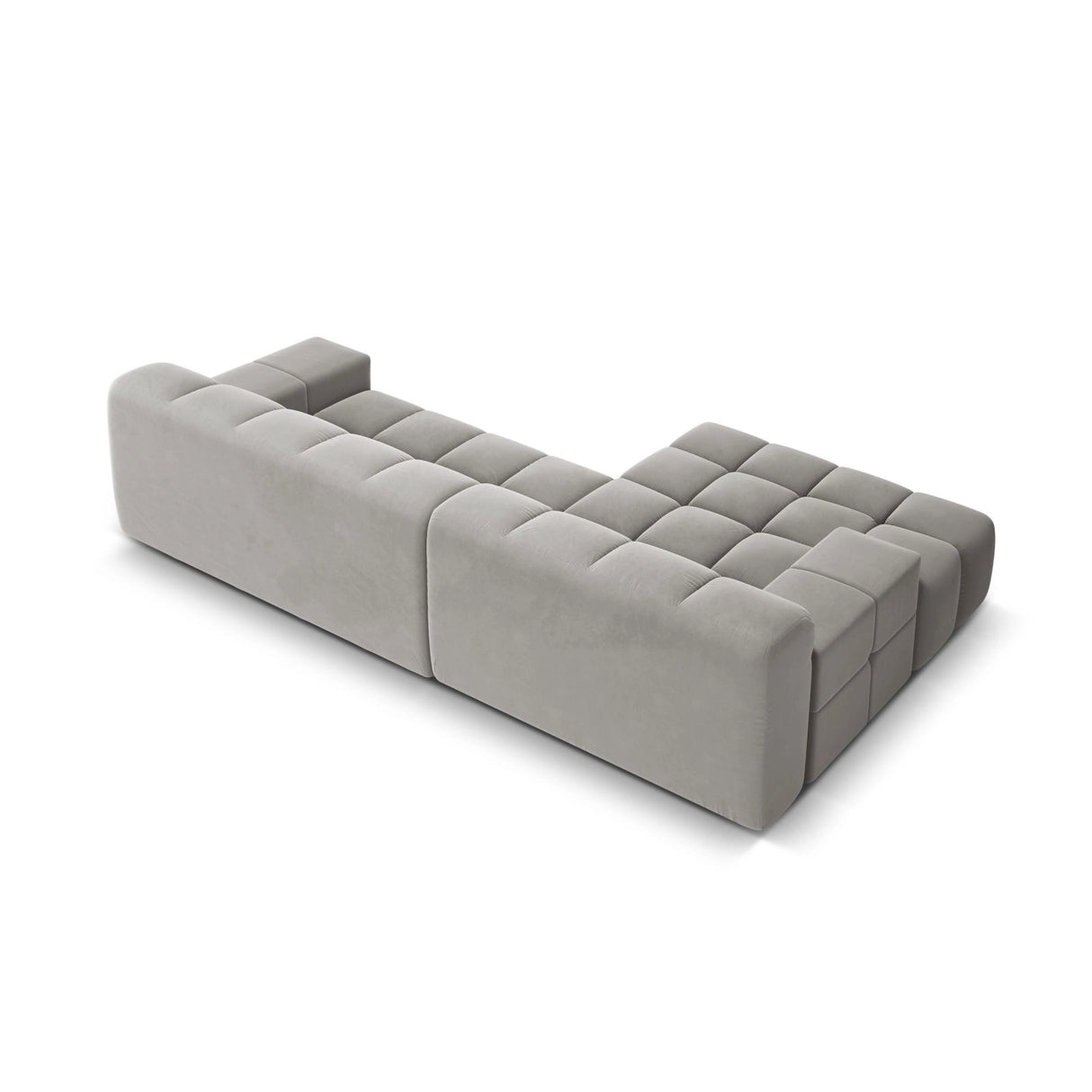 Hawaii 3-Sitzer Ecksofa, Linke Seite, aus Samt in Silber (Magic Velvet 2218), 270x160x75 cm von Cosmopolitan Design – Bild 5