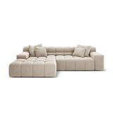 Hawaii 3-Sitzer Ecksofa, Linke Seite, aus Samt oder Strukturstoff, 270x160x75 cm von Cosmopolitan Design – Bild 1