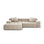 Hawaii 3-Sitzer Ecksofa, Linke Seite, aus Samt oder Strukturstoff, 270x160x75 cm von Cosmopolitan Design – Bild 1