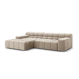 Hawaii 3-Sitzer Ecksofa, Linke Seite, aus Samt oder Strukturstoff, 270x160x75 cm von Cosmopolitan Design – Bild 4