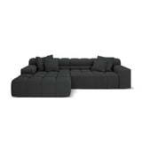 Hawaii 3-Sitzer Ecksofa, Linke Seite, aus Strukturierter Stoff in Anthrazit (Moly 97), 270x160x75 cm von Cosmopolitan Design – Bild 1